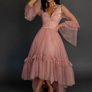 Joyfolie Blush High Low Dress
